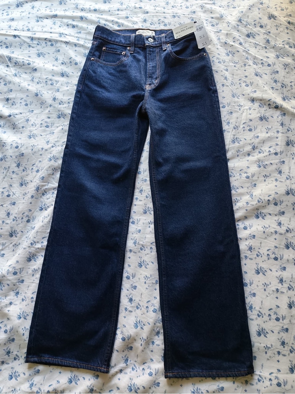 Abercrombie & Fitch Dark Indigo High-Rise Jeans